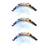Small EVA Slider Zip Bags, 7 Colors Reusable Mini Clear Storage Pouches with Color Sliders for Jewelry, Coins, Beads, Buttons, Earbuds, Travel and Purse Organizer, (3 Sets)
