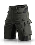 XKTTAC Men's Outdoor Quick Dry Lightweight Stretch Cargo Shorts for Hiking, Tactical, Casual, Fishing, Golf, Camping, Travel with 6 Pockets (Army Green, Large)