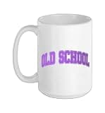 Purple Old School WT Purple Graphic Ceramic Mug, White, 15oz
