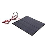 Aolidsive 12V 3W Polycrystalline Solar Panel Module with 1m Cable and High Efficiency, for DIY Solar Projects and Scientific Research