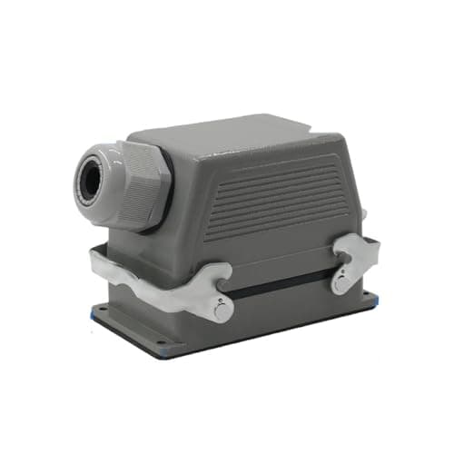 Rectangular Heavy Duty Connector HDC-HE4 6 10 16 20 24 32 48 Core Pin 16A Waterproof Aviation Plug Top and Side Line Connector(48 core lateral line)