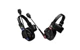 VAXIS Transcom 2 Users Full-Duplex Wireless Headset Intercom System with AEC Noise Cancellation and 350m/1148ft Range for Team Communication, Movie Shoot Live Show Real-time Monitoring (1.9GHz)