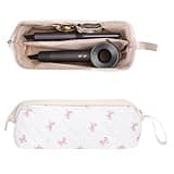 idoltimes Hair Tools Travel Bag, Quilted Hair Tool Bag for Women, Portable Hair Dryer Organizer Case Compatible with Dyson Airwrap Styler