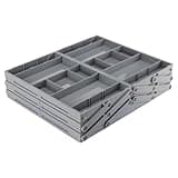 gibxiyza Foldable Jewelry Storage Box Multi Compartments 2 Tiers with Adjustable Dividers Tool Stationery Storage Organizer Tray Office Office Supplies Crafts Storage Case B