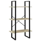 UERNGFTKM Storage Shelf Sonoma Oak 23.6x11.8x41.3 Engineered Wood, Metal Construction, Versatile Storage Shelf for Living Room, Kitchen, Bookshelf, Plant Display Rack