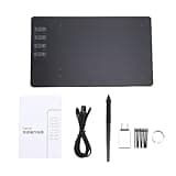 Focket Graphics Drawing Tablet, Active Area 16384 Pressure Levels 8 Shortcut Keys BatteryFree Stylus Digital Drawing Tablet Art Pad with Stylus for Win Mac Compatible (P5)