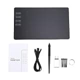 Focket Graphics Drawing Tablet, Active Area 16384 Pressure Levels 8 Shortcut Keys BatteryFree Stylus Digital Drawing Tablet Art Pad with Stylus for Win Mac Compatible (P5)
