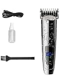 Hair Clippers Electric Clipper Professional Trimmer with LED Washable USB Rechargeable Shaver Men Stainless Steel Blade
