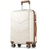 TILYMOL Hardside Carry On Luggage 22x14x9 Airline Approved with Spinner Wheels, Lightweight 20-inch Carry-On Suitcase for Men & Women, White