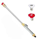 2026 New Pressure Washer Wand with 2 Nozzle Attachments, 2026 New Jet Nozzle for Garden Hose Power Washer Wand Hydro Jet High Pressure Washer Tools (Grey)