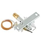 Universal LPG Propane Pilot Burner Assembly with Thermocouple - 25cm Wire & 4.8mm Terminal - Direct Replacement for Patio Heater, Fire Pit, Outdoor Heater Parts - Fits M8*1 Copper Tube