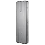 YJSPSSW Electric Bass Guitar Hard Case, ABS Molded Hardshell Case Grayish Blue with Plush Interior, Latches & Handle for Standard Bass