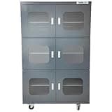 HQHAOTWU 1428L Industrial Electronic Dry Cabinet 110V Ultra Low Humidity 1-10% RH Molecular Sieve Dehumidification Steel Moisture Proof Storage Box for Electronic Components Chemicals Lab Supplies