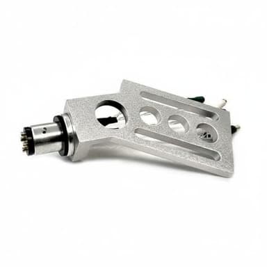 Bffcnl Turntable Headshell Mount CNC Machined Turntable Headshell Easy to Adjust Audio Equipment for Audiophiles, Silver