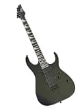 Solid Body Electric Guitar, Matte Black Shredder Style with Dual Humbuckers & Locking Tremolo, Full Size 6-String for Heavy Metal (Guitarra Eléctrica)
