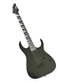 Solid Body Electric Guitar, Matte Black Shredder Style with Dual Humbuckers & Locking Tremolo, Full Size 6-String for Heavy Metal (Guitarra Eléctrica)