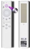 for Samsung Frame TV Solar Voice Remote, BN59-01391A, BT Rechargeable Remote Control with Solar Cell, Compatible with Neo QLED 4K 8K UHD Smart TVs 2021–2023, 4 Shortcut Keys – White