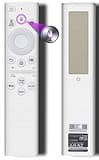 for Samsung Frame TV Solar Voice Remote, BN59-01391A, BT Rechargeable Remote Control with Solar Cell, Compatible with Neo QLED 4K 8K UHD Smart TVs 2021–2023, 4 Shortcut Keys – White