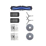 Compatible For ECOVACS, T50 PRO OMNI / T50 OMNI Robot Vacuum Spare Parts Main Side Brushes Mop Cloths HEPA Filters Dust Bags Accessories(9PCS-B)