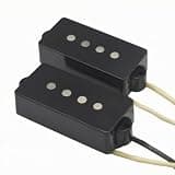 Gralara 2 Pieces 5 Bass Pickup Upgrade 4-String Bass Pickup Replacement Part Instrument Hardware, Black