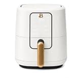 Beautiful 3 Qt Air Fryer with TurboCrisp Technology, Compact Digital Air Fryer, Adjustable Temperature Control, Nonstick Basket, Dishwasher Safe, White Glaze by Drew Barrymore