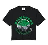 NBA Milwaukee Bucks Neon Prism Basketball Comfort Colors Crop Top