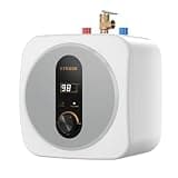 KENUOS Under Sink Instant Hot Water Heater 2.5 Gallon Water Heater Digital Display Household 120V 1500W Mini Tank Water Heater,RV Small Water Heater with Updated Pressure Release Vavle