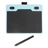 SENECESLI Graphics Drawing Tablet, ABS Digital Art Tablet with 8192 Pressure Stylus, 233 PPS, 5080 LPI, 4 Customizable Keys, USB Pen for Animation, Design, Students (Blue)