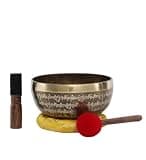 Tibetan Singing Bowls Handmade Buddha Sound Bowl Yoga Meditation Professional Singing Bowls Bronze Chime Percussion(21-22cm)