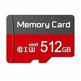 512GB SD Card with Adapter, High Speed Memory Card, UHS-I C10 A1 Memory TF Card for Tablet/Mobile Phone/Camera/Car Audio/Game Console-Red1 (512GB)