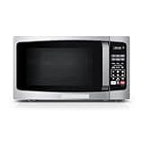 Small Microwave Oven 0.9 Cu Ft 900W Stainless Steel With 6 Auto Menus Mute Function LED Lighting Countertop For Apartments 10.6