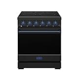 30 Inch Professional Electric Range with Precision Knob Control in Black and Blue | Gordon Ramsay Series