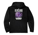 Purple Squad Alzheimer Awareness Ribbon Support Team Performance Hoodie