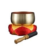 Tibetan Singing Bowls Meditation Singing Bowl Buddhism Sound Healing Yoga Spiritual Relaxation Bowls Copper Percussion Musical Instrument(7 Inch True Colors)