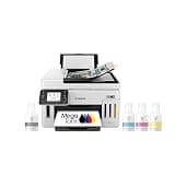 Canon Megatank GX6120 Wireless All-in-One Printer, Print, Scan and Copy, with 2.7" LCD Touch Screen and Auto Document Feeder, White