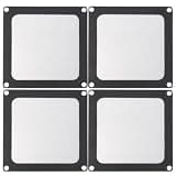 KALLORY 4pcs Black Pvc Dustproof Fan Mesh Covers for Computer Case and Chassis Fan Lightweight Ultra-thin Protective for Home Use