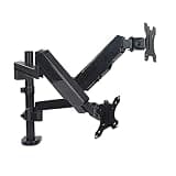 UWYTGF Double Monitor Mount Stand,Monitor Bracket for 17 to 32 Inch Monitor,Gas Spring Monitor Arm Holds Up to 17.6Lbs/8Kg Each,Fit 75X75/100X100Mm