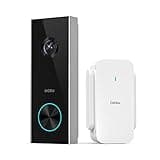 Wireless Doorbell Camera, Battery-Powered Video Doorbell with aosuBase Mini, 2K Resolution, Support Local Storage, 2.4GHz WiFi, 180-Day Battery Life, AI Detection, Work with Alexa & Google Assistant