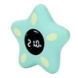 Omquot Baby Bath Thermometer, Cartoon Design, Intelligent Water Thermometer for Toddler Bathing, Safe Bathing Experience, 10 x 10 x 3 cm