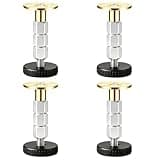 Humuge Adjustable Bed Stoppers for King/Queen Bed Frames (4 Pack), Anti-Shake Bed Frame Stabilizer with Wall Protector, No Drill Headboard Bumpers to Prevent Sliding & Noise (78-105mm)