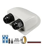 Pjerjzn Solar Cable Entry Gland Waterproof PV Entry Gland Multiple Lengths with UV-Resistant PC Housing Includes Butyl Tape for RV Boat Roof Yacht Solar Systems(0.3FT White)