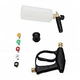 Heayzoki Short High Pressure Washer, 5 Nozzles M22 14mm Adapter 1/4 Inch Quick Connector for Car Wash (#1)