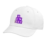 Mens Women Purple Heart Blocks Purple WHT Graphic Adjustable Printed Baseball Hat, White