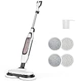 OLIXIS Steam Mop, All-in-One Scrubbing Steam Mops for Floor Cleaning with Rotating Pads, Floor Steamer with 2 LED Lights, 4 Cleaning Modes, Swivel Steering, 16.4 FT Cord, Safe for Hardwood and Tile