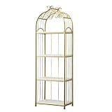 Book Shelf Iron Art Bookshelf 4/5 Tier Standing Bookcase Space Saving Bookshelves for Home Living Room Book Rack Simple Fashion Style Use for Many Years