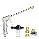 Stainless Steel High Pressure Waterer Device with Foam Nozzle and Accessories for Garden Watering and Outdoor Rustless Garden Hose