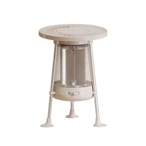 Freestanding Electric Fireplace Heater with Handle, Propane Fire Pit Table with Insulation, Fireside Table with 2-Speed Adjustment for Gatherings and Warming Tea
