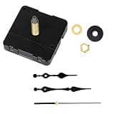 GlamSavvyFZ Long Shaft Clock Mechanism 31mm Quartz Clock Movement Silent & Accurate Battery Operated Clock Motor Replacement, DIY Wall Clock Movement Mechanism, Clock Hands and Motor Kit for Repair