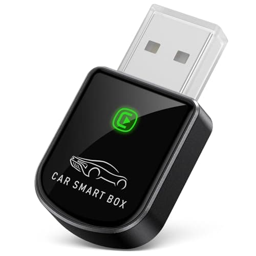 Luckyish Wireless Carplay Adapter for iPhone Latest Upgrade, Tiny Bluetooth Dongle Convert Wired to Wireless for Apple Car Play Plug & Play, Zero-Lag Auto-Connect GPS Works with 2016+ Cars (Black)