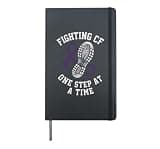 Cystic Fibrosis Awareness CF Warrior Breathe For A Cure Hardcover Journal, Black